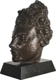 Jacob Epstein, Third Portrait of Meum (mask), cast bronze with a dark brown patina on a composite base
