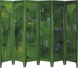Primeval Screen by Bill Hammond, acrylic on folding screen, six parts, offered Mar 2010