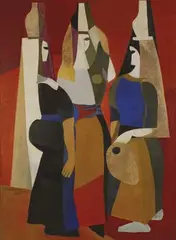 Louise Henderson, The Three Women of Jerusalem, oil on canvas