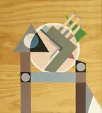 Diena Georgetti, Blok Plastic / Palour, acrylic on wood panel in artists frame