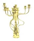 Borek Sipek for Driade, Simon II, seven brach candleholder in polished brass