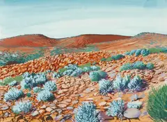 Woomera by Michael Smither, watercolour and gouache on paper, offered Dec 2009
