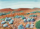 Michael Smither, Woomera, watercolour and gouache on paper