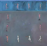 Riduan Tomkins, Twelve Figures, oil on canvas