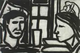 Jeffrey Harris, A Poet, sugar lift etching, 6/18