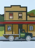Robin White, Mangaweka, screenprint, 24/36