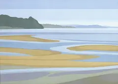 Nelson Thompson, The Mouth of the Motu River, Bay of Plenty, acrylic on canvas