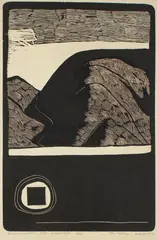 Tom Field, Instrumentation No. 5: Central Hills, woodblock print, 3/10