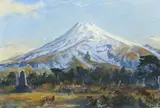 Bernard Aris, Mount Taranaki, watercolour