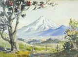 Bernard Aris, Mt Egmont, watercolour