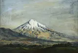 Bernard Aris, Taranaki, oil on board