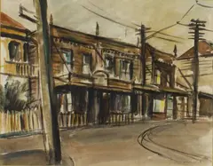 The Chocolate Line by Helen Brown, watercolour, offered Dec 2009