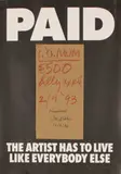 Billy Apple, PAID (I. O. Mum), screenprint with applied envelope