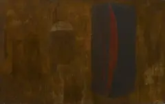 Peter Robinson, Untitled, oil and bitumen on canvas, 1990