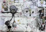 James Robinson and Pete Wheeler, Irrevocably Complexxx, mixed media and collage on paper, diptych,ti