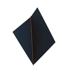 Ron Left, Axial No. 9 Corner Painting, acrylic on shaped board