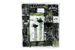 Fufili by John Pule, ink and oil on canvas, offered Nov 2009
