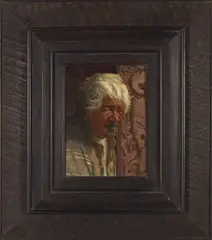 C. F. Goldie, The Old Sentinel, oil on wooden panel in artists original frame