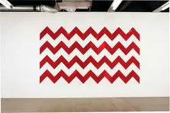 Red Moana by Niki Hastings-McFall, diamond grade reflective road sign and vinyl on acrylic, 28 panels, sold Nov 2009