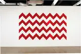 Niki Hastings-McFall, Red Moana, diamond grade reflective road sign and vinyl on acrylic, 28 panels
