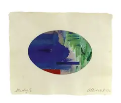 Study 8 by Gretchen Albrecht, acrylic on paper with collage element, sold Aug 2009