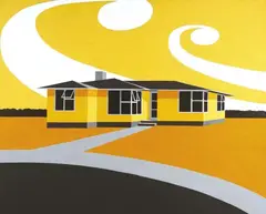 Jon Tootill, DNA (Yellow), acrylic on canvas
