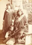 James Valentine, Untitled - Portrait of Three Maori, albumen print