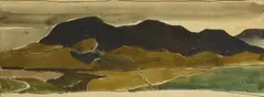 Untitled - Landscape by Helen Brown, watercolour, sold Aug 2009