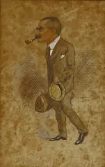 Walter Armiger Bowring, Portrait of a Gentleman, ink, watercolour and bodycolour on paper
