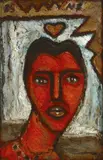 Nigel Brown, Christina Looks Out, mixed media