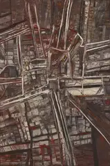 Robert Ellis, To the City Centre, oil on canvas