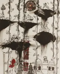 Mahina by John Pule, lithograph, 4/40, sold Aug 2009