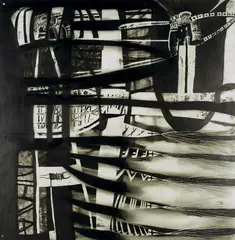 Glenn Wolfgramm, On Your Mark, acrylic and graphite on composite