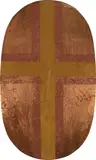 Max Gimblett, Cross, acrylic, water-gilded copper and shellac on panel