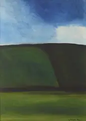 Buttercup Fields Forever IV by Colin McCahon, polyvinyl acetate on paper, offered Jul 2009