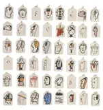 Frontal Lobe by Richard Killeen, acrylic on 48 jewellers tags, sold Jul 2009
