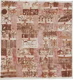 John Pule, Momoko, oil on unstretched canvas