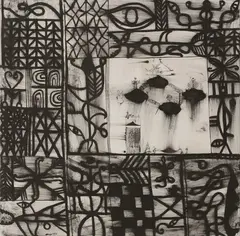 Mougatote by John Pule, oil and ink on canvas, offered Jun 2009