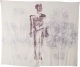 John Reynolds, Here is Belladonna the Lady of the Rocks the Lady of Situations, monoprint on linen