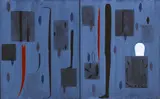 Chris Heaphy, Walking Aids, acrylic on canvas, diptych