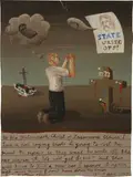 Matthew Couper, Sorry...  State Write Off!, enamel on tin