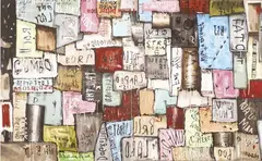 Martin Poppelwell, Study for Shanghai Clipping III, oil on linen, diptych