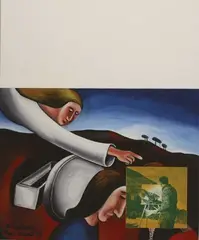 White Vision by Ian Scott, acrylic on canvas, offered Jun 2009