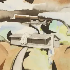 Untitled by Simon Esling, ink and watercolour on paper, sold Jun 2009