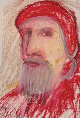 John Francis, Pope Pius, pastel on paper