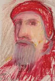 John Francis, Pope Pius, pastel on paper