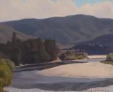 Marcus King, Untitled - River View, oil on board