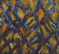 Four Figures by Tony Lane, oil on jute on board, sold Apr 2009