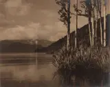George Chance, Morning Reflections - Lake Kanieri, gelatin silver print exposed through a textured screen