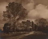 George Chance, Autumn - South Canterbury, gelatin silver print exposed through a textured screen